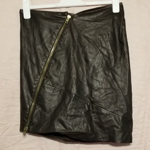lambskin zipper skirt Donna Karan size 8 vintage